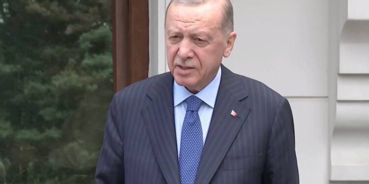 Erdoğan’la bir gazeteci arasında dikkat çeken Kıbrıs diyaloğu: “Yunan deniz üssüne karşı Türk mescidi”