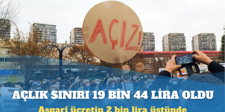 Açlık sınırı, asgari ücretin 2 bin lira üstüne çıktı