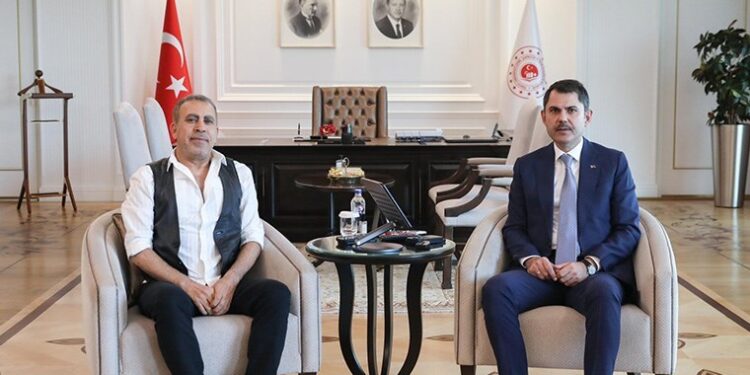 Murat Kurum, Haluk Levent ile buluştu