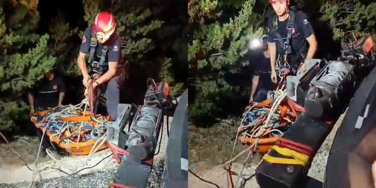 Yakınlarının haber alamadığı çiftin, 100 metrelik uçurumdan yuvarlanan araçta cesetleri bulundu