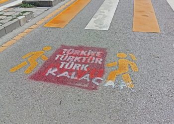 ‘Türkiye Türktür, Türk kalacak’ yazan çocuk, polisten fikir almış