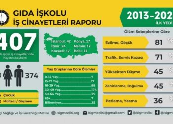 Gıda işkolunda 11 yılda 407 iş cinayeti
