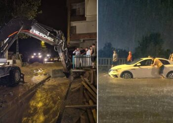 Ev ve iş yerlerini su bastı, Karadeniz Sahil Yolu göle döndü