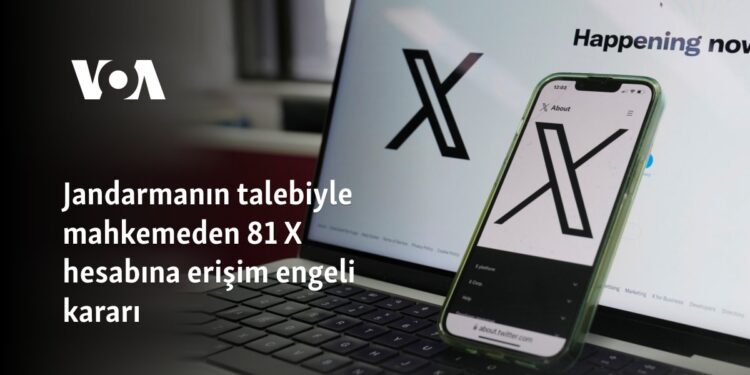 Jandarmanın talebiyle mahkemeden 81 X hesabına erişim engeli kararı