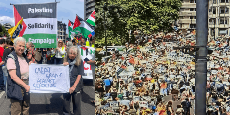 İngiltere'de Filistin'e Destek Eylemi