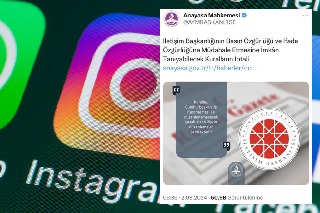 Instagram’a ‘erişim engeli’ gelmişti; AYM, eski kararını hatırlattığı paylaşım yaptı, sildi!