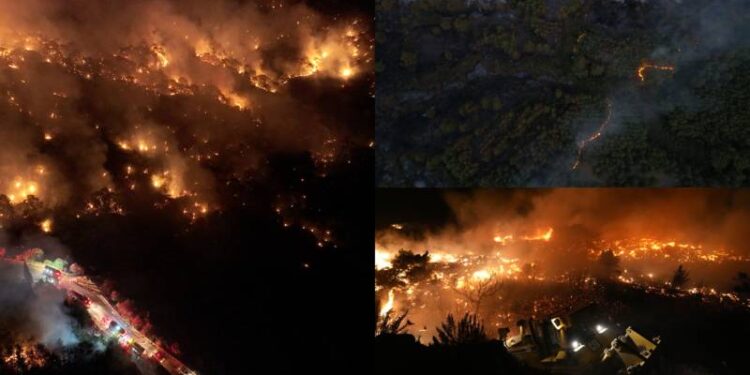 İzmir’in 3 ilçesindeki yangınlara müdahale 3. günde devam ediyor