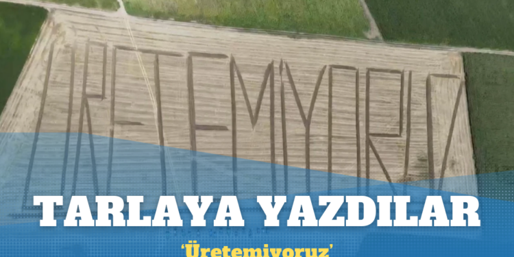 Eskişehirli çiftçiler tarlaya ‘üretemiyoruz’ yazdı