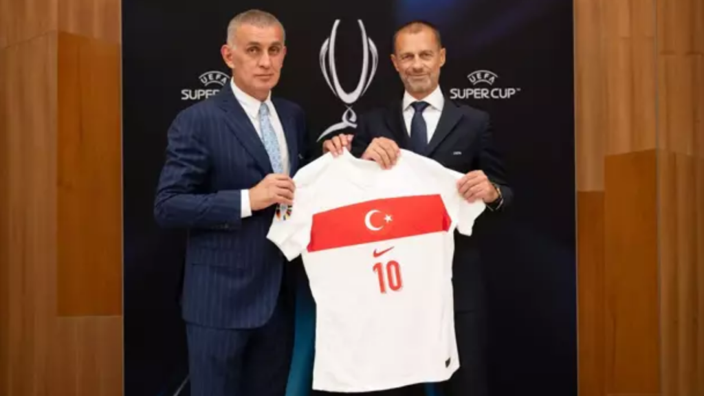 TFF Başkanı Hacıosmanoğlu, UEFA Başkanı Ceferin ile Polonya'da Görüştü