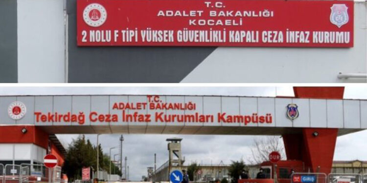 Tekirdağ ve Kocaeli cezaevlerinde mahpuslara ölüm tehdidi, işkence ve darp