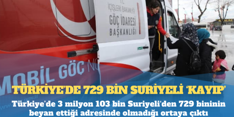 Türkiye’de 729 bin Suriyeli ‘kayıp’