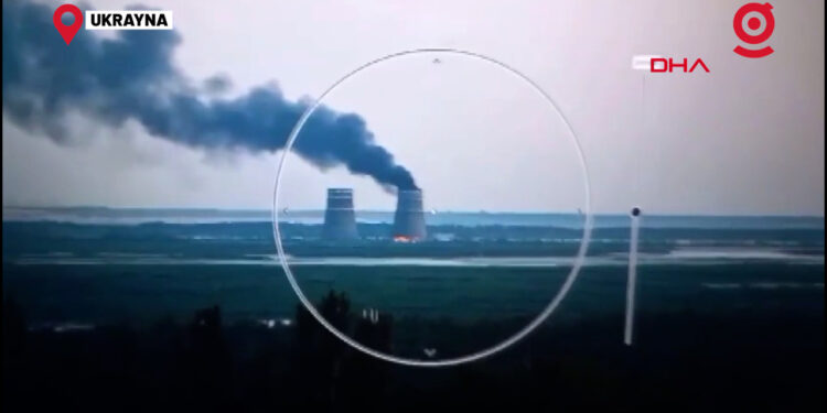 Ukrayna Acil Durumlar Servisi, Rusların Zaporijya Nükleer Santrali’nde yangın çıkardığını duyurdu!