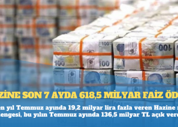 Hazine son 7 ayda 618,5 milyar faiz ödedi