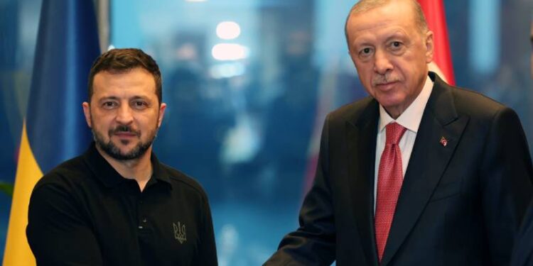 Cumhurbaşkanı Erdoğan, Ukrayna Devlet Başkanı Zelenskiy ile Türkevi'nde bir araya geldi