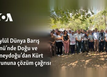 1 Eylül Dünya Barış Günü’nde Doğu ve Güneydoğu’dan Kürt sorununa çözüm çağrısı