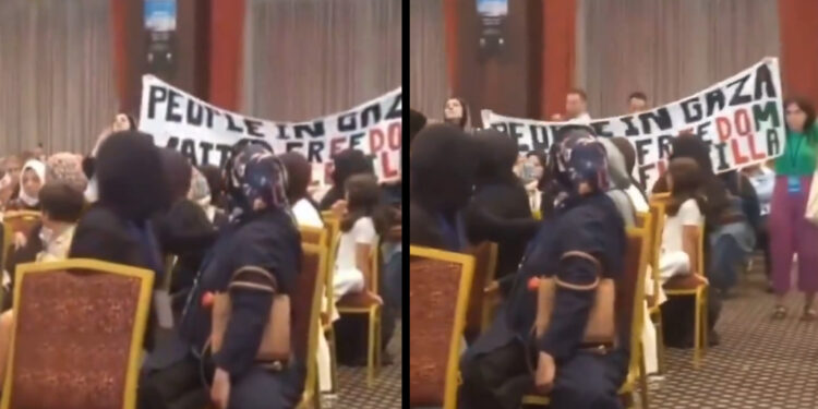 Erdoğan’a şok; konuşması sırasında ‘Gazze’ protestosu yapıldığı ortaya çıktı