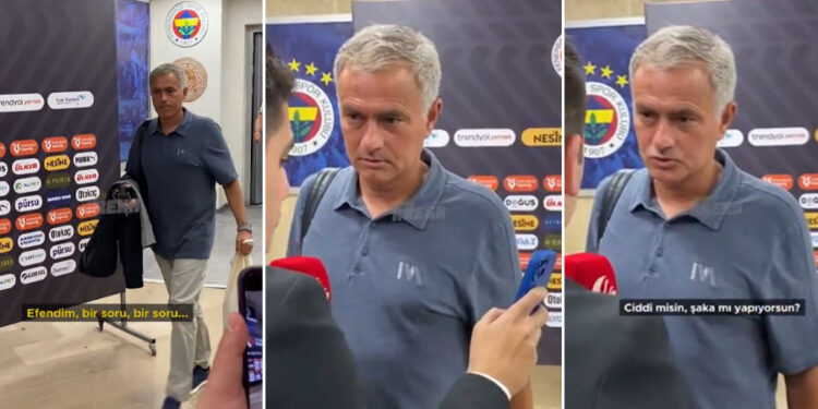 Mourinho, İngilizce konuşamayan Beyaz TV muhabirini tersledi: ”Ciddi misin, şaka mı yapıyorsun?”