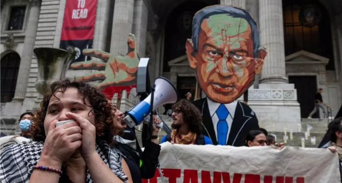 Netanyahu’nun BM konuşması öncesi protestocular: Çocukları öldürmeye son verin