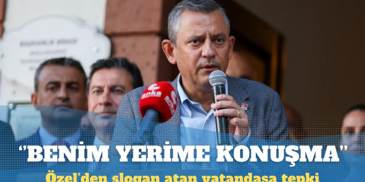 Özel’den slogan atan vatandaşa tepki: Benim yerime konuşma