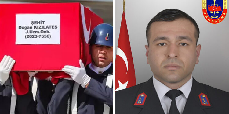 Şehit Jandarma Uzman Onbaşı’nın cenazesi baba ocağına getirildi
