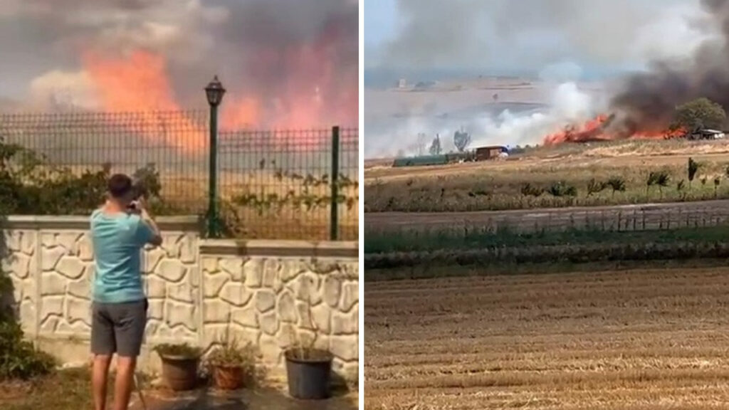 Tekirdağ'da Otluk Alanda Yangın Paniği