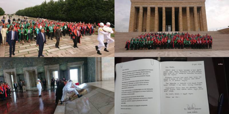 Yargıtay üyeleri adli yılın açılışı dolayısıyla Anıtkabir'i ziyaret etti