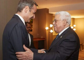 Yunanistan Başbakanı Miçotakis ile Filistin Devlet Başkanı Abbas Arasında Dikkat Çeken Görüşme