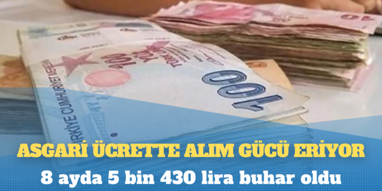 Asgari ücrette alım gücü eriyor: 8 ayda 5 bin 430 lira buhar oldu