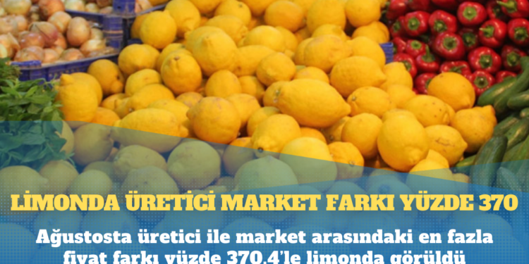 Limonda üretici market farkı yüzde 370