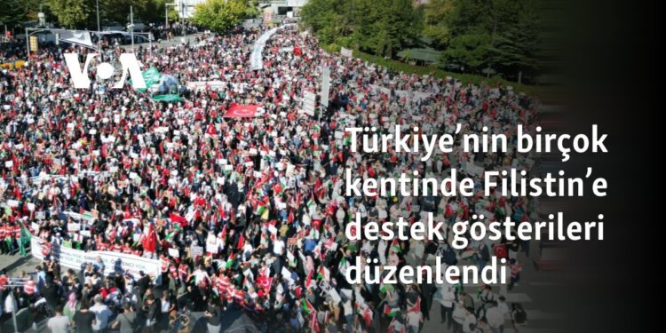 Türkiye’nin birçok kentinde Filistin’e destek gösterileri düzenlendi