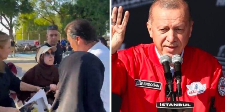 Erdoğan'ı TEKNOFEST'te "İsrail'le ticaret Filistin'e ihanet" sloganıyla protesto eden eylemciler serbest