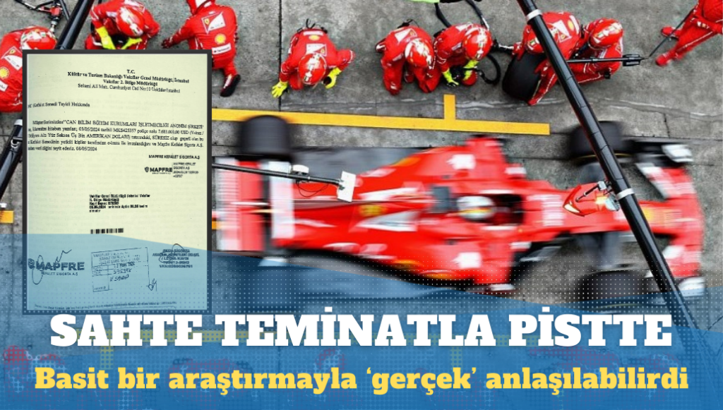 Formula 1 pisti ihalesini kazanan şirket sahte teminat mektubu verdi