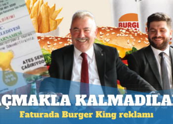 Rize’de su faturalarında Burger King reklamı
