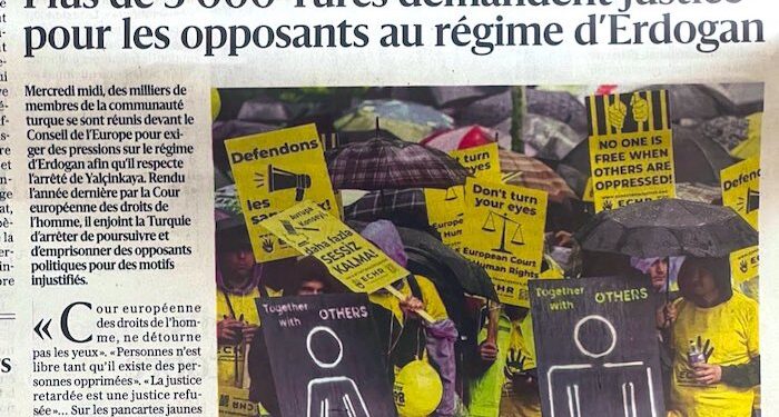 Strazburg’daki adalet eylemi Fransız medyasında!