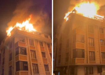 Sultangazi'de Üç Katlı Binada Korkutan Yangın