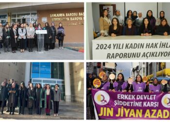 Kadınlar erkek-devlet şiddetine karşı alanlarda