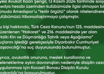 Amedspor’u hedef gösterenler hakkında suç duyurusu