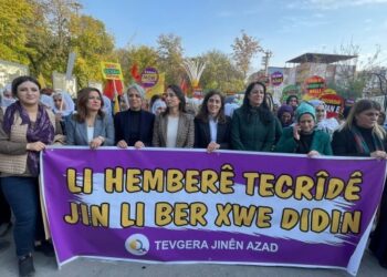 Kadınlar ‘jin, jiyan, azadî’ sloganıyla alanda