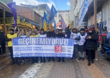 Kamu emekçileri Eskişehir’de yürüdü: Çetelere değil emekçiye bütçe