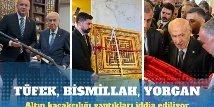 Altın kaçakçılığı yaptıkları iddia edilen 3 MHP’li vekil Devlet Bahçeli’yi hediyeye boğmuş