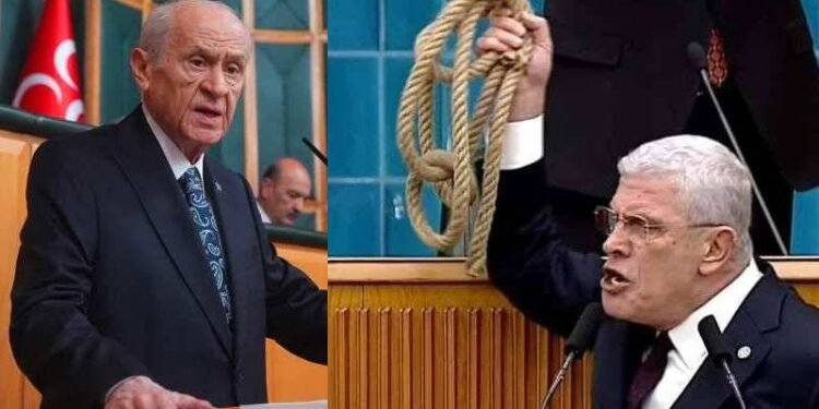 Bahçeli ipi makam odasına astı