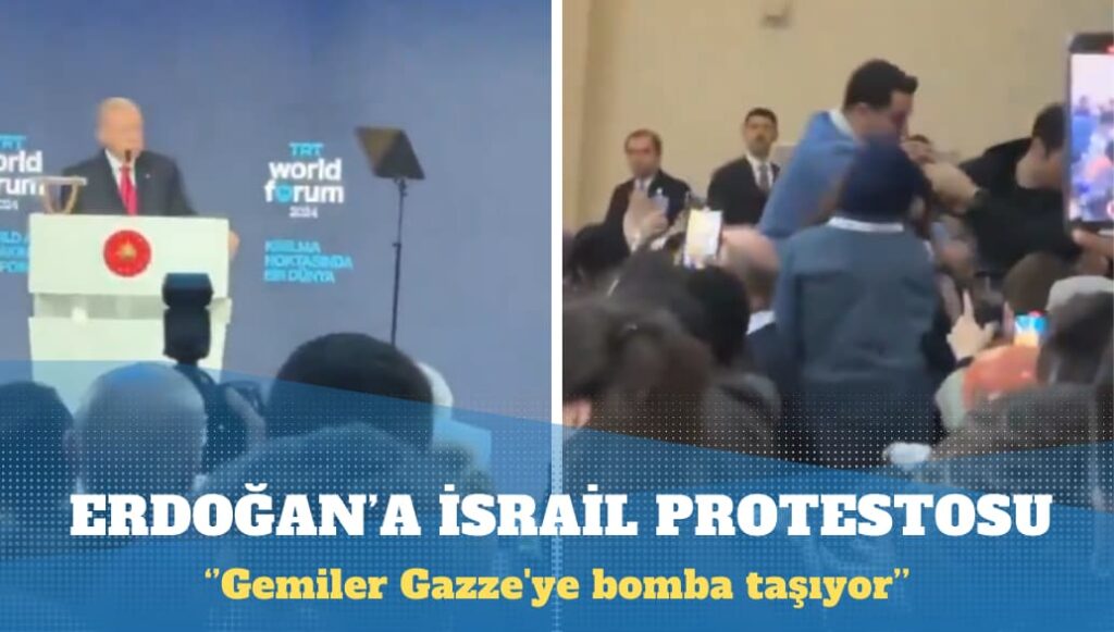 Erdoğan’a İsrail protestosu