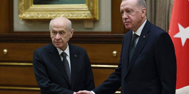 İkili Saray’da buluştu; Erdoğan ve Bahçeli’nin görüşmesi 1 saat sürdü