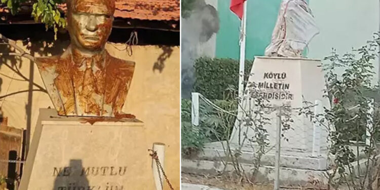 İzmir’de Atatürk büstüne çirkin saldırı: Şüpheli tutuklandı