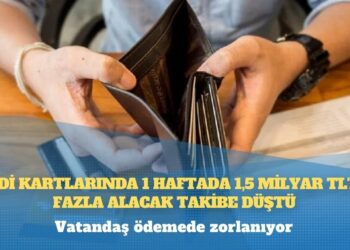 Vatandaş ödemede zorlanıyor: Kredi kartlarında 1 haftada 1,5 milyar TL’den fazla alacak takibe düştü