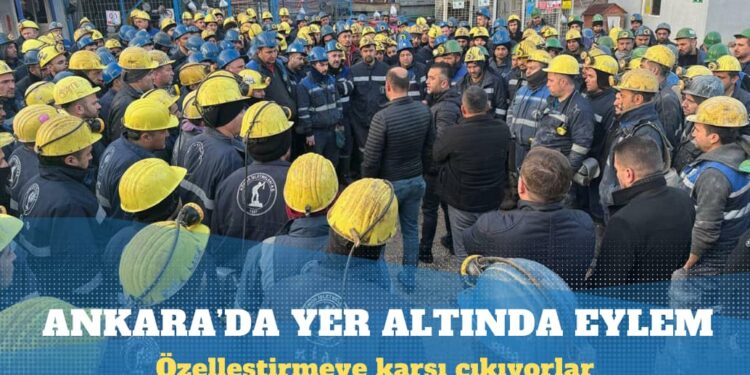 Özelleştirmeye karşı çıkan 500 madenci yer altında eylem başlattı