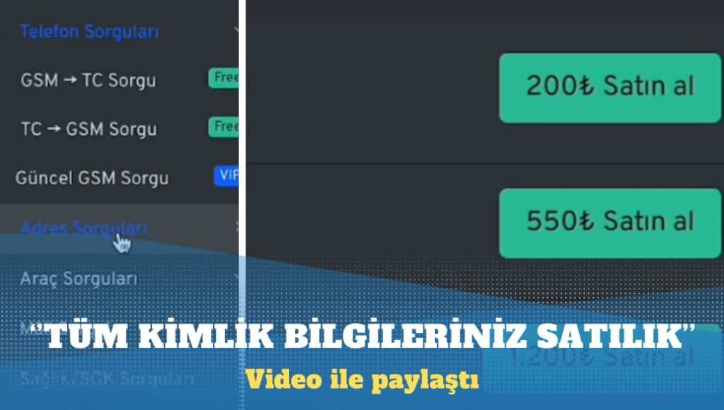 Videoyla paylaştı: 200 liraya tüm kimlik bilgileriniz satılık