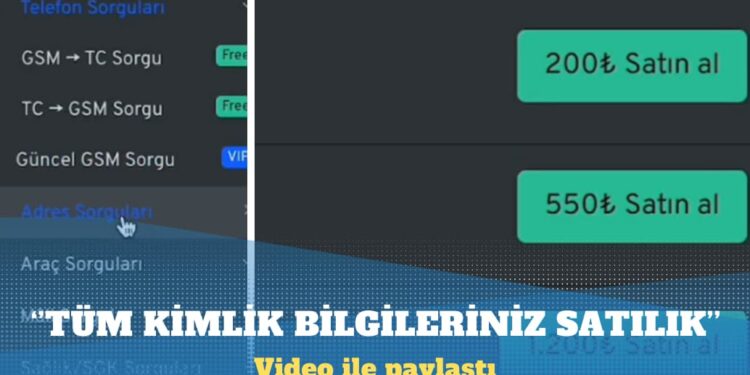 Videoyla paylaştı: 200 liraya tüm kimlik bilgileriniz satılık