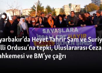 Diyarbakır’da Heyet Tahrir Şam ve Suriye Milli Ordusu’na tepki, Uluslararası Ceza Mahkemesi ve BM’ye çağrı