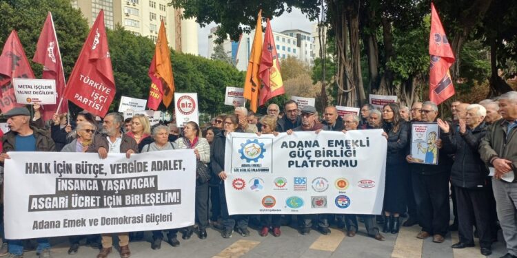 Adana’da asgari ücret protestosu